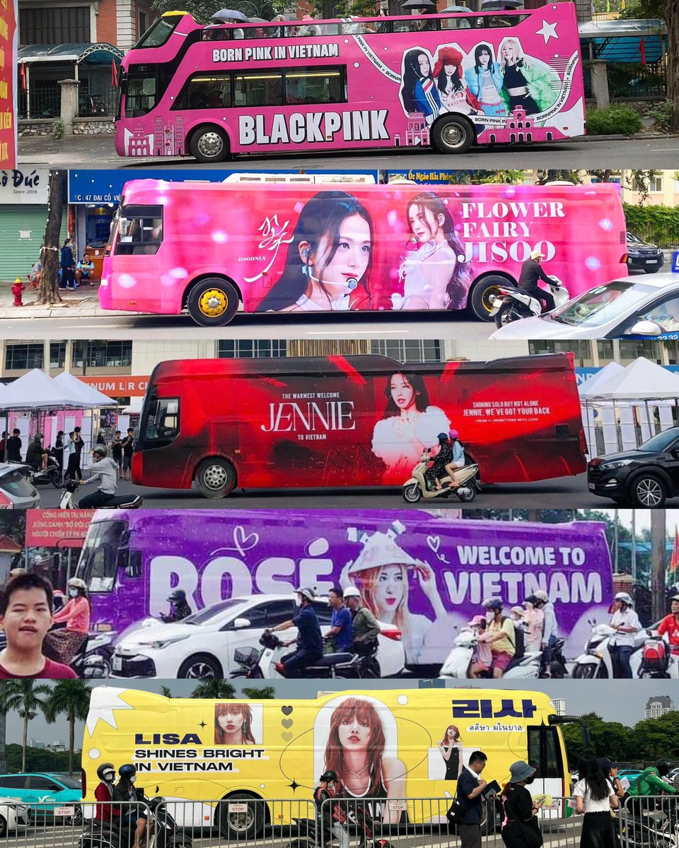 #BLACKPINK OT4 and Members Buses from Vietnamese #BLINKS and Solo Fanbases Project

WELCOME BLACKPINK TO VIETNAM  #BLACKPINK_WeAreReadyFOURLove #BORNPINKinHaNoi <a href="/BLACKPINK/">BLACKPINKOFFICIAL</a>