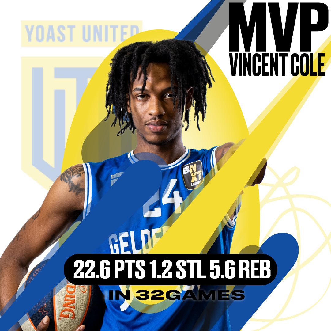 BnxtLeague's tweet photo. MVP of the 22-23 BNXT season for Yoast United: Vincent Cole!

Vincent Cole, topscorer of the league, was very important for his team last season!👀

His highlights will be posted soon⬇️ https://t.co/iSN3UhR40s
