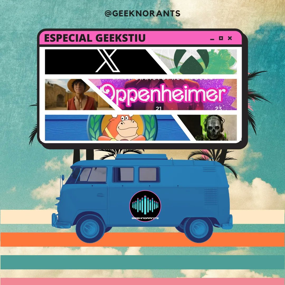 Geeknorants's tweet photo. Bon Geekstiu, Geeknorants!

Teníem mono de fer alguna coseta i això hem fet. En format només àudio.

Parlem d'Xbox, Barbie i Oppenheimer, One Piece, Grand Prix i més!

Que no us piquin les meduses 👀!

Bon estiu!

 🔗https://t.co/fTU6gXkYSQ https://t.co/HEmbTEuJXm