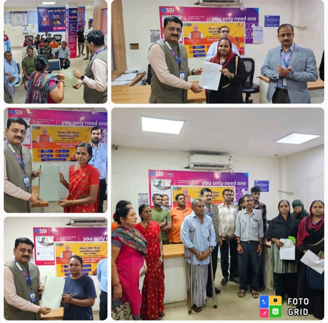 CGMSBIGnr's tweet photo. @TheOfficialSBI Ahmedabad Circle organised #PMSVANIDHI camps at 59 places yesterday. Senior officials visited these camps @DFS_India @PMOIndia @SBIMDRDB @CMOGuj https://t.co/K5VoTIgtSn