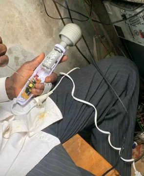 I found him repairing this!!!