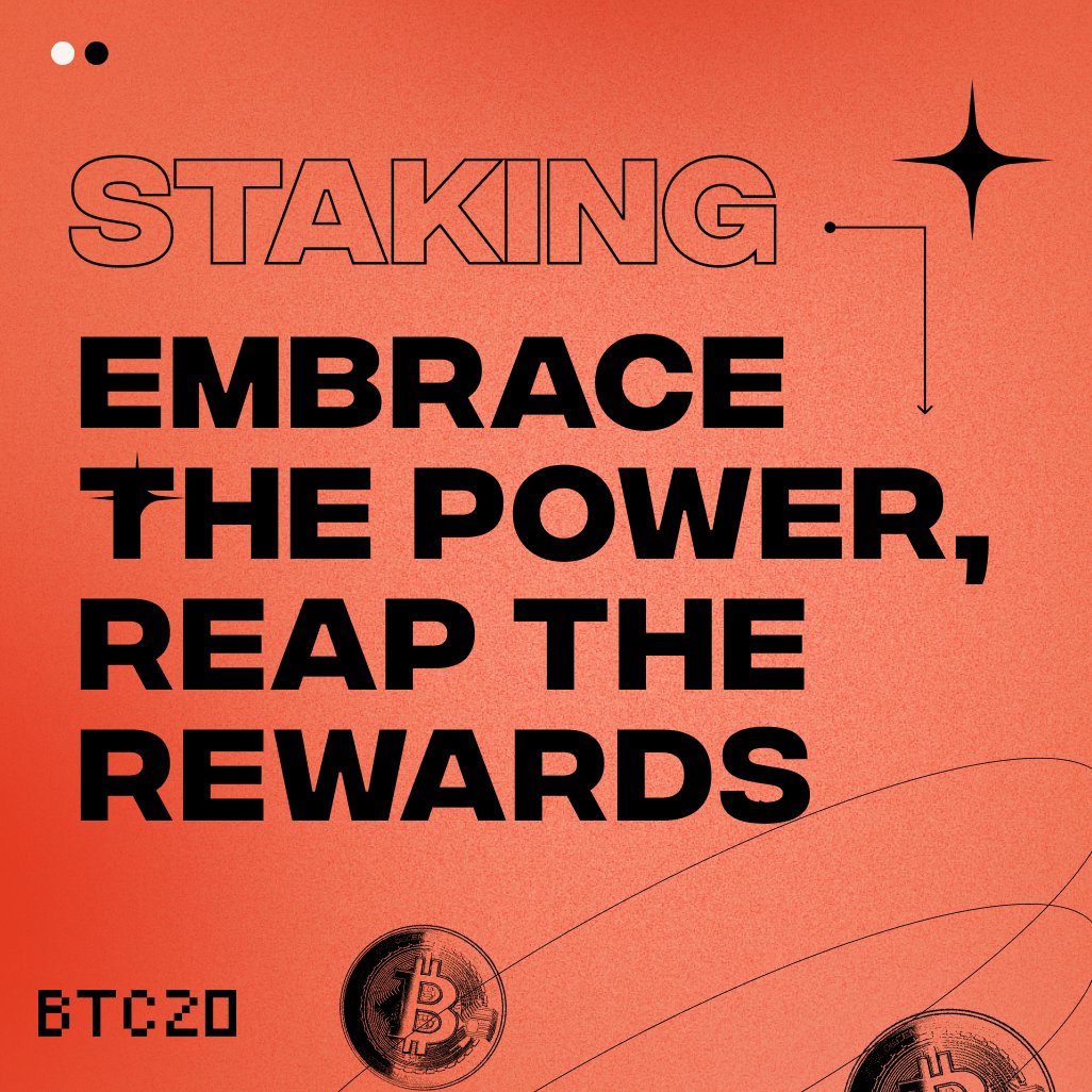 BTC20Token's tweet photo. 🔹 $BTC20's staking mechanism:

🔒 Contribute to network security and earn rewards! 
💰 Stake more #Tokens, get a greater share of rewards. 
⛓️ Released with block confirmations, following #Bitcoin schedule.

🚀 Join the #Presale now - https://t.co/N56IcYsKHq https://t.co/slBGK0zvQ0
