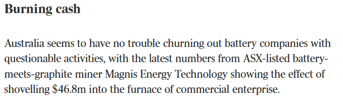 hoebetide's tweet photo. $MNS 'burning cash' say The Australian
🔥💵
https://t.co/Ia6TOYEnnj https://t.co/3tBQIMtjx8
