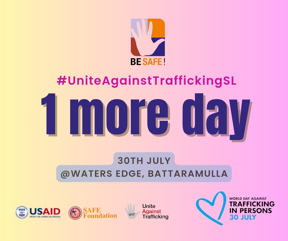 SAFEFoundation1's tweet photo. #UniteAgainstTraffickingSL #EndHumanTrafficking https://t.co/BerWQd5QU4