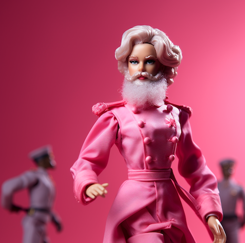 _juliaschramm's tweet photo. Habe KI Karl Marx als Barbie malen lassen und es ist wunderschön. https://t.co/bigaLJwR9w