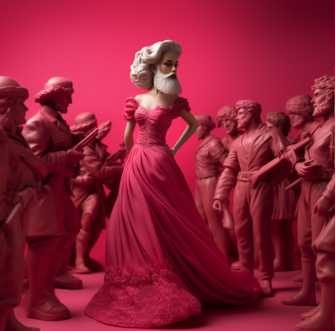_juliaschramm's tweet photo. Habe KI Karl Marx als Barbie malen lassen und es ist wunderschön. https://t.co/bigaLJwR9w