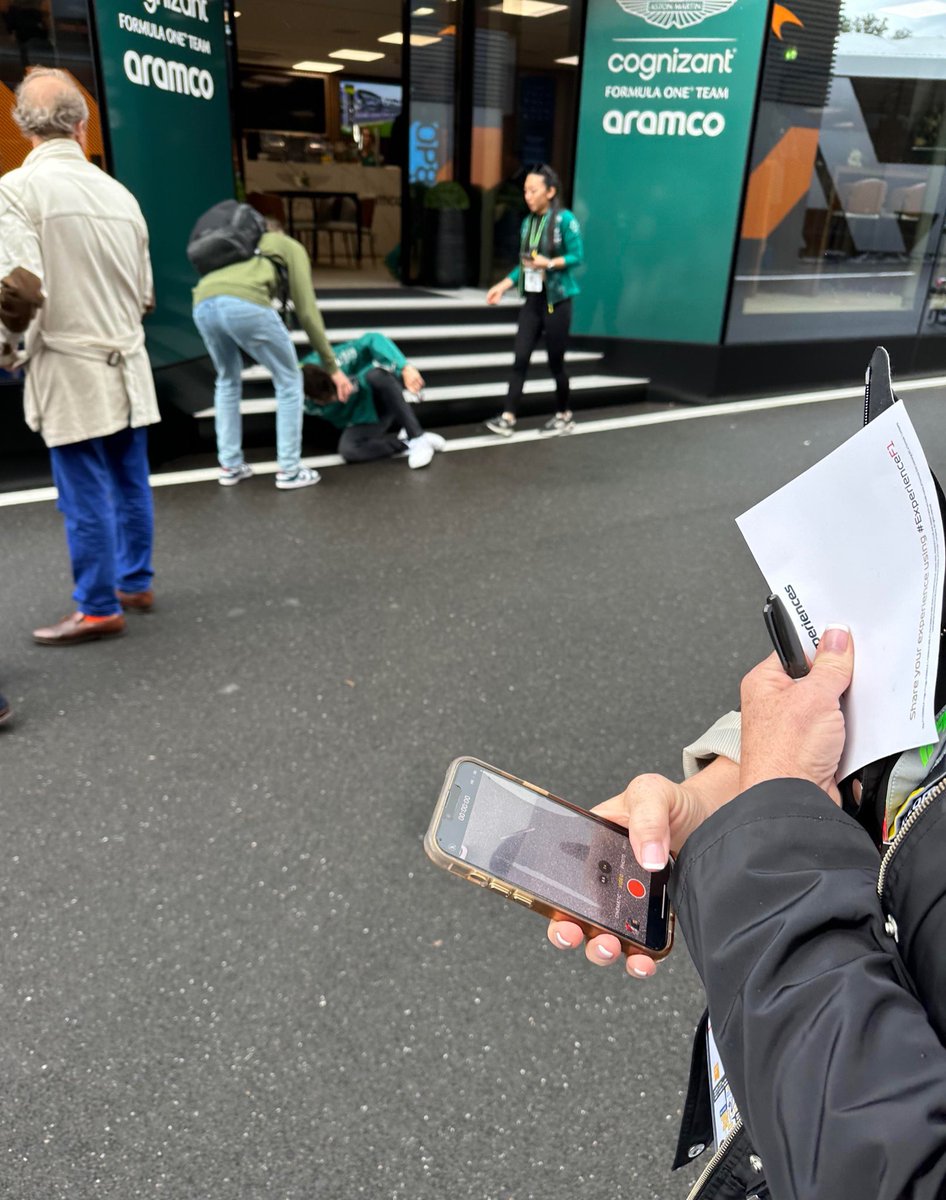 Lance Stroll had fallen from the stairs of the hospitality unit at Spa