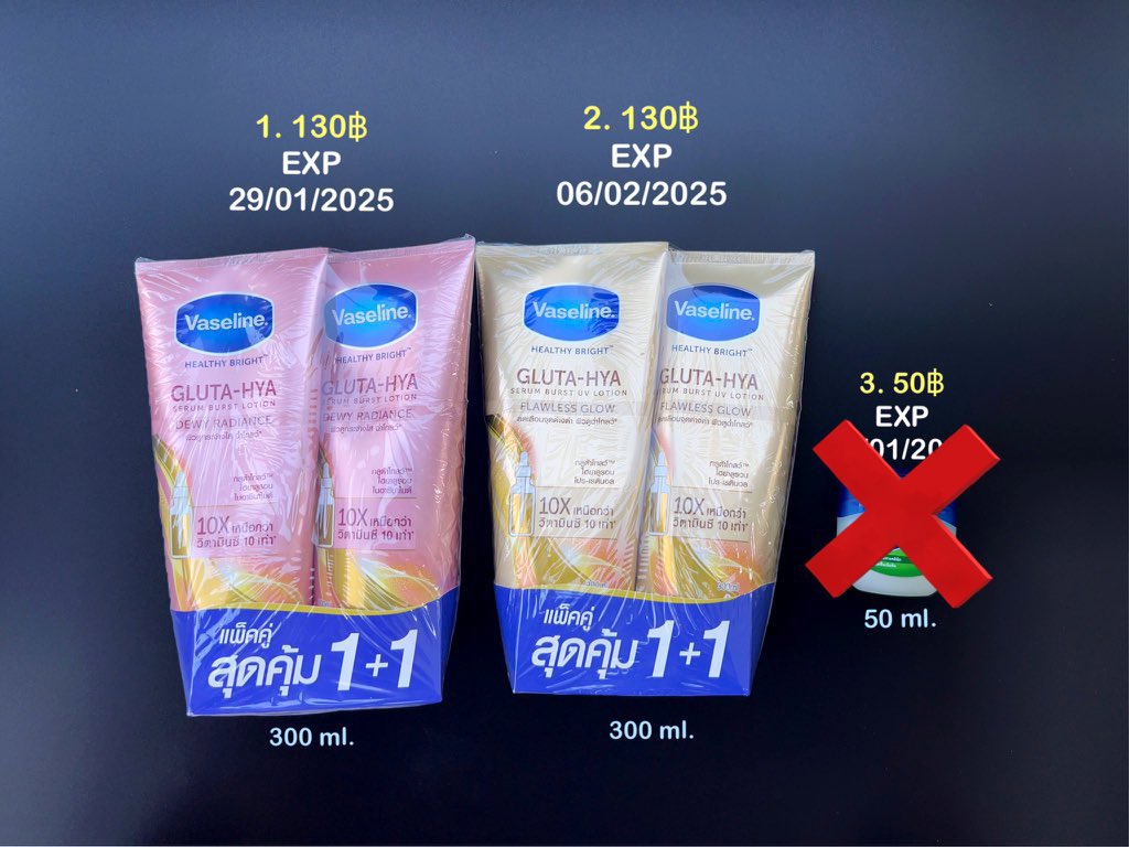 yuuon6's tweet photo. ⭕️ วาสลีน ของใหม่พร้อมส่ง
🚛 ค่าส่ง 15฿ ซื้อตั้งแต่ชิ้นที่ 3 หรือ 400฿ ขึ้นไปส่งฟรี
📍ในรูปคือราคาต่อหลอดนะคะ📍
เหลืออย่างละหลอดค่ะ
#ส่งต่อสกินแคร์ #ส่งต่อคสอ #สกินแคร์พร้อมส่ง https://t.co/8NpJU2kCQx