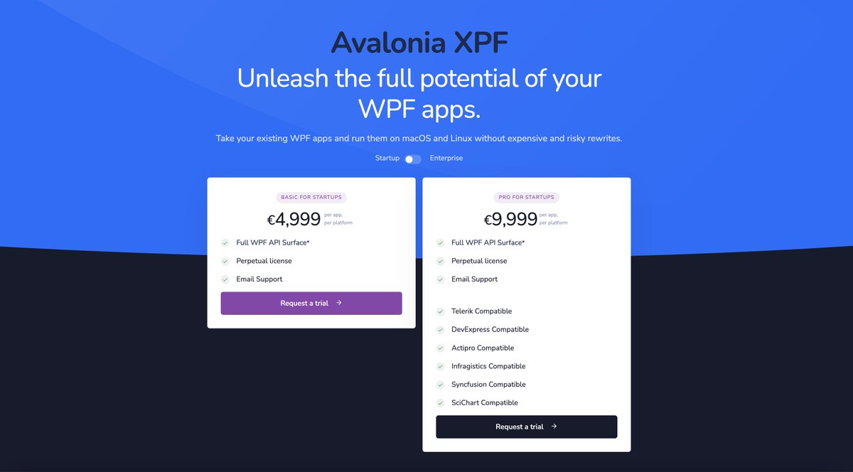 AvaloniaUI's tweet photo. We've heard your feedback loud and clear! 📣 

Avalonia XPF pricing is now publicly listed on our website. 

A big thank you to our community for guiding us in this direction. Transparency and openness are at the heart of what we do. 😘

https://t.co/egu0dQJZF7 https://t.co/cnla8JbMdf