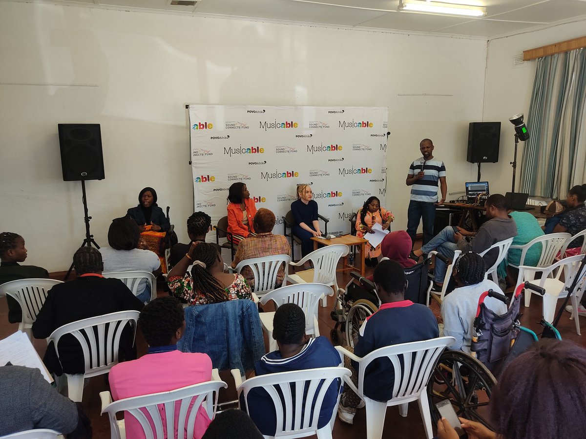 POVOAfrika's tweet photo. Underway with @SSanelisile talking about her journey in the mentorship programme. Mentored by @TheVuyoBrown @MusicInAfrica
#soundconnectsfund #soundconnectsus #MIAF #GoetheInstitut #ACPEUcultureprogramme #EU #OACPS.
#disabilityinclusion #disabilitynotinability https://t.co/PaAXVRJhyy