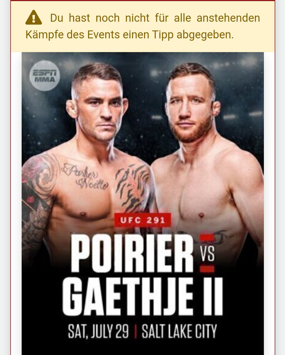 Thompson vs. Pereira fällt aus, Derrick Lewis und Marcos Rogério de Lima rücken dafür auf die Main Card. Nicht vergessen, eure Tipps zu aktualisieren! Bis 4 Uhr deutsche Zeit möglich. Viel Glück und Erfolg
#daznfightclub #ufc291 #ufc #tippspiel

kampftipps.de/events/UFC-291