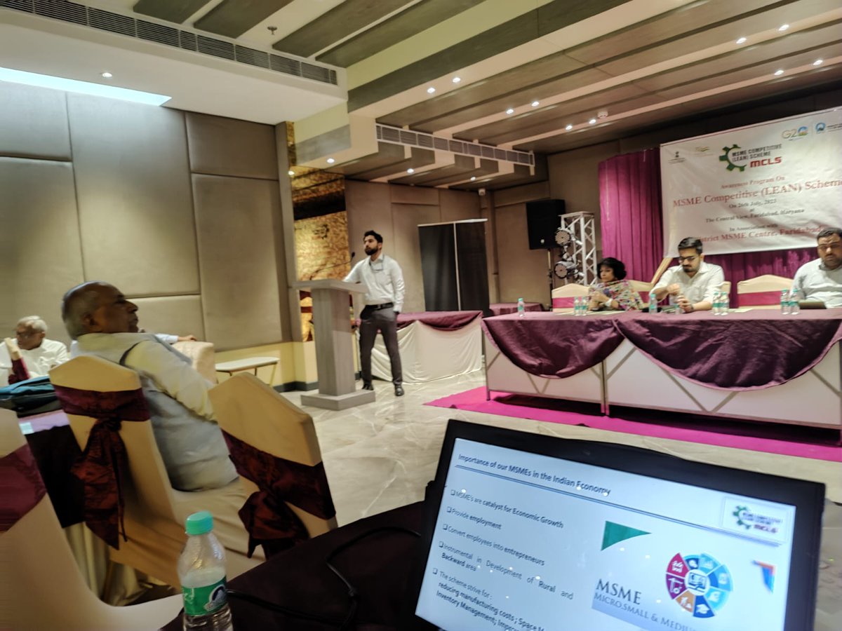 MCLS_2022's tweet photo. Dr Aradhana Chopra, Director, @NABET_QCI, led the event on the Lean Scheme &amp; was accompanied by Mr Faraz Khan, providing valuable insights and benefits to attendees from Industry Association &amp; MSME units.
#LeanHaiYakeenHai
@minmsme @jaxayshah @QualityCouncil @ankurmalik111 https://t.co/cIjHoOGa4y