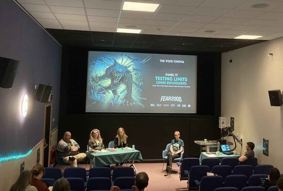 Great panel on generic boundaries to open day three of @SHUfear2000 featuring <a href="/EarlyModBlood/">Dr Stephen Curtis - @earlymodernhorror.bsky.social</a> <a href="/StellaGaynor/">Stella Marie Gaynor</a> and <a href="/sarah_clearysc/">Dr Sarah Cleary</a> #Fear2000