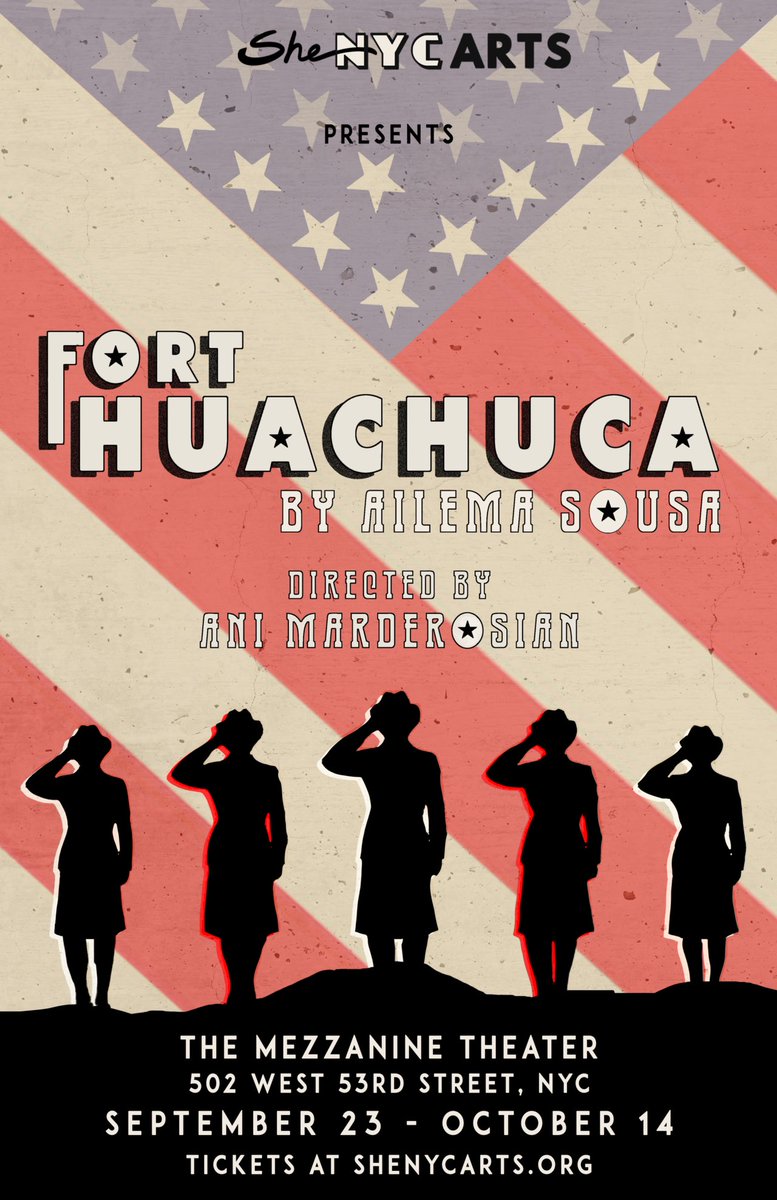 We are very happy to announce that Fort Huachuca in collaboration with <a href="/shenyc_arts/">SheNYC Arts</a> will debut Off-Broadway for a limited run this fall in New York City!

Dates: September 23rd-October 14th 2023

Tickets can be purchased here: shenycarts.org/repshows/

We hope to see you there!