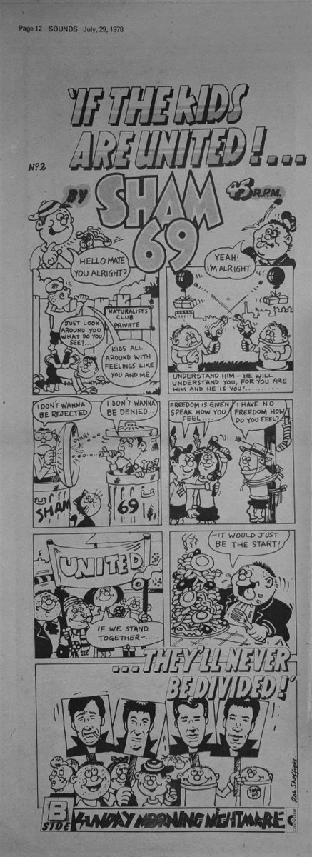 SoundsClips's tweet photo. Sham 69's single 'If The kids Are United' advert in Sounds 29th, July 1978. @BeanoOfficial https://t.co/igwaGPHv4R