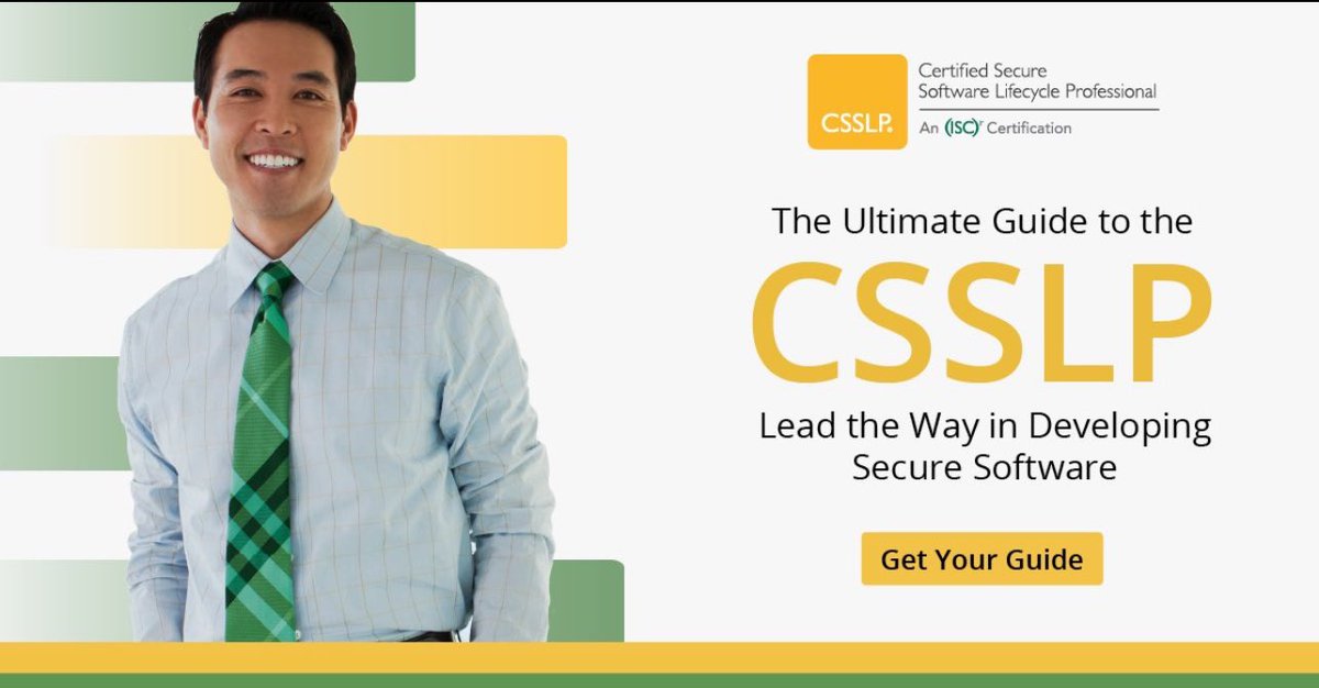 2012_rekcah's tweet image. ISC2 Certified Secure Software Lifecycle Professional Certification 
Get to know the #CSSLP, the industry’s premier secure software development certification. See how #ISC2 and the globally recognized CSSLP prep IT pros for success. 
ow.ly/BYfc50Pj5Ta
#UltimateGuide