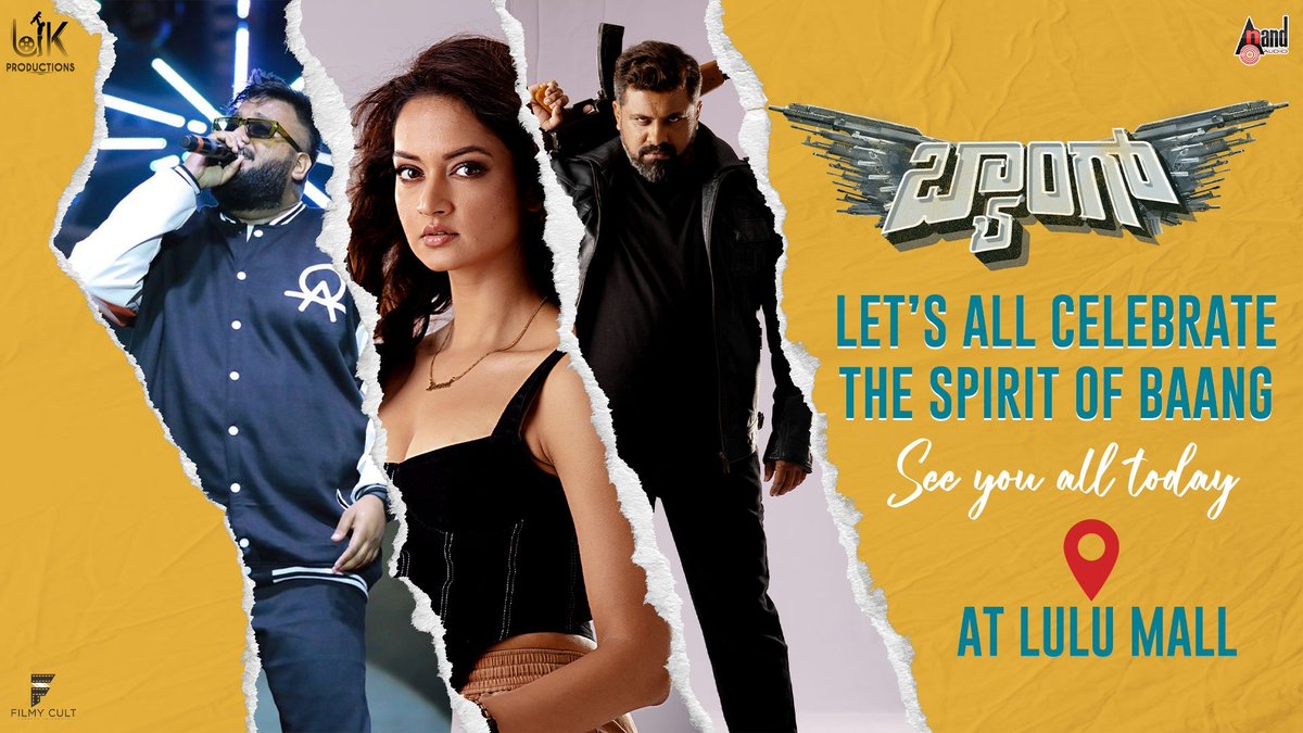 filmy_cult's tweet image. Let’s all celebrate the Spirit of baang ! 
See you all today at Lulu mall

#Baang #filmycult #createdtocreate