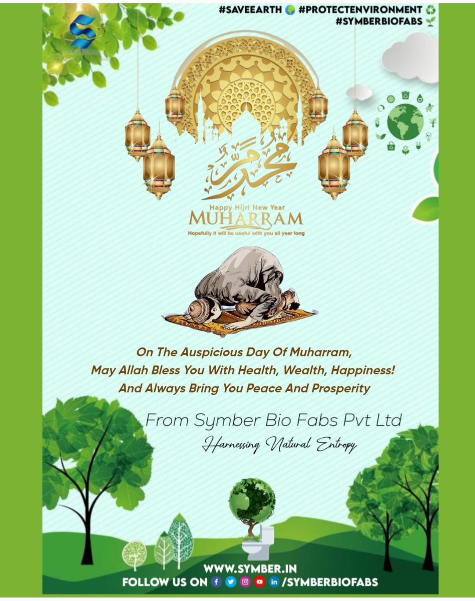 Symberbiofabs's tweet photo. Wishing you a blessed Islamic year!

May this Islamic year find you in the best of faith and health

#symberbiofabs #symberbio #moharram #Moharram2023 #moharram #India #harnessingnaturalentropy #trending2023 #TrendingNow #TrendingNews #biotoilet #biodigester #bioseptictank https://t.co/4qTjOUXNZV