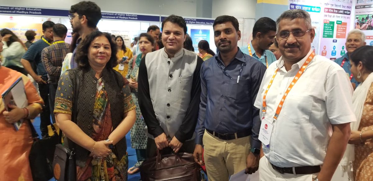 niostweet1's tweet photo. #NIOS exhibits its initiatives for implementation of NEP-2020 in alignment with Hon'ble @PMOIndia  vision of preparing future ready learners during Akhil Bharatiya Shiksha Samagam and 3rd anniversary of NEP 2020.

@EduMinOfIndia @ProfSarojSharma @DselEduMinistry @PIB_India https://t.co/C0F7Byvf0D