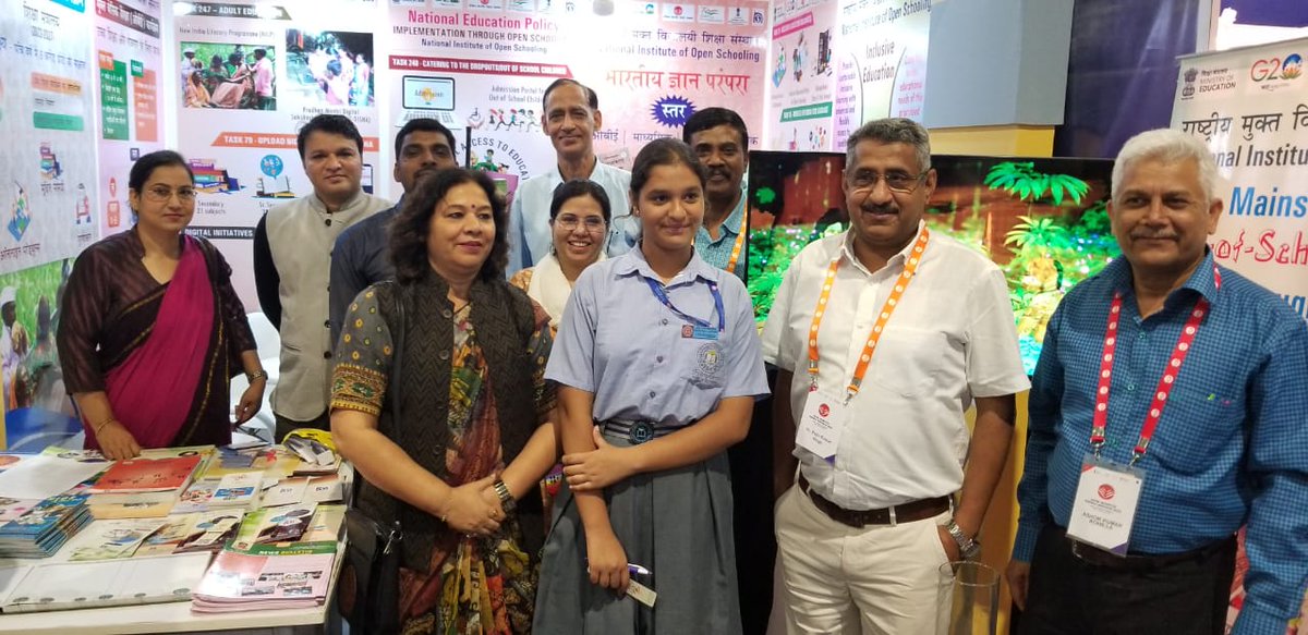 niostweet1's tweet photo. #NIOS exhibits its initiatives for implementation of NEP-2020 in alignment with Hon'ble @PMOIndia  vision of preparing future ready learners during Akhil Bharatiya Shiksha Samagam and 3rd anniversary of NEP 2020.

@EduMinOfIndia @ProfSarojSharma @DselEduMinistry @PIB_India https://t.co/C0F7Byvf0D