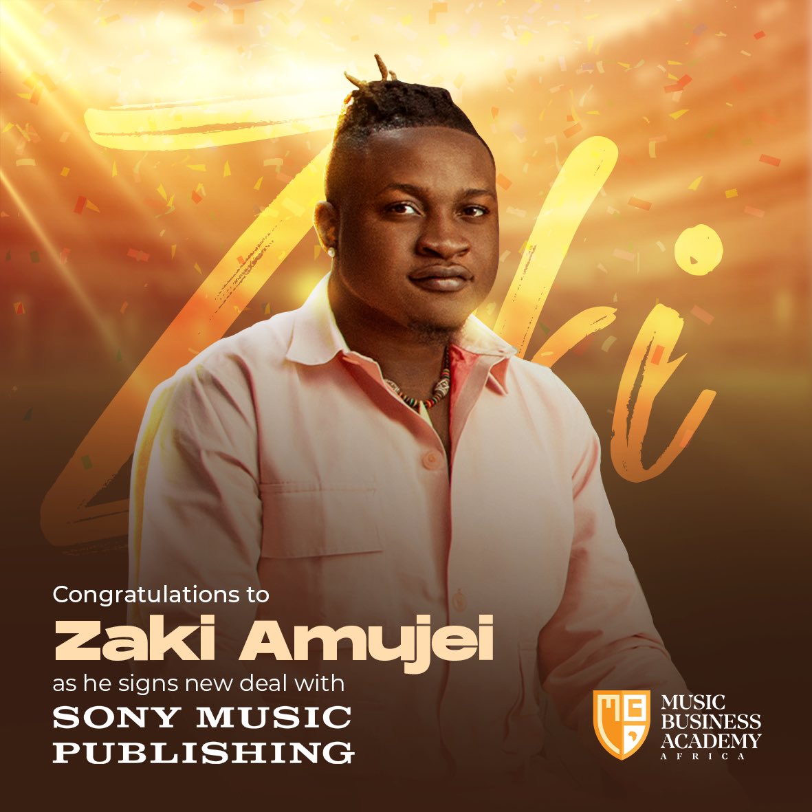 cbaforafrica's tweet photo. Congratulations to @Zakiamujei who was part of the 2022 Edition of the MBA Talent Project as he signs a new deal with @SonyMusicPub West Africa! 🎉
#MBAForAfrica #MBATalentProject https://t.co/bbU0LUZnlm