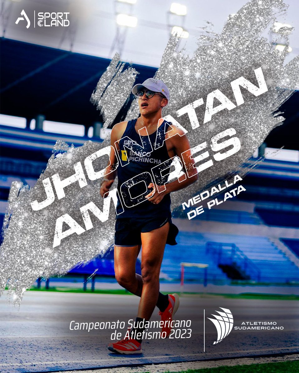 SportlandC's tweet photo. Paso a paso por el objetivo, hoy mejorando marca personal a 1:21:42 y consiguiendo medalla de plata 🥈 en el Campeonato Sudamericano de Atletismo. Felicitaciones, Jhonatan. 💪🏼🏃🏾‍♂️ #TeamSportland #JhonatanAmores https://t.co/6e3G1y0z36