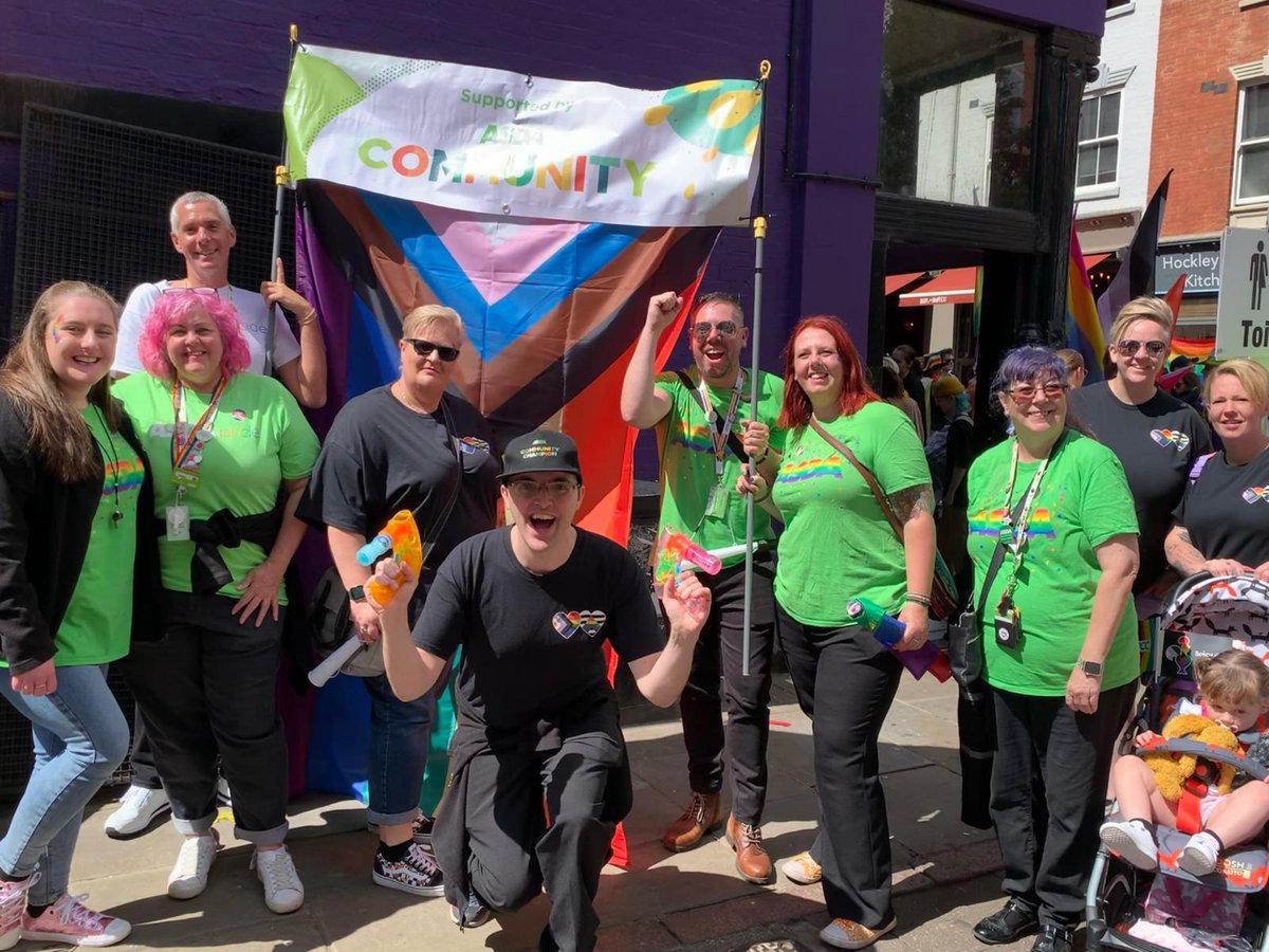 AsdaBoston's tweet photo. Today we're at @NottsPride, a great opportunity to champion diversity and promote our inclusive environment for all colleagues. Helping our LGBTQ+ employees feel understood, valued, and safe at work. #AsdaAllies https://t.co/hgAuyJgoIn