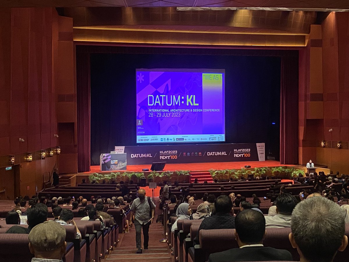 MYusrieShafie's tweet photo. e n d  o f  s e s s i o n
D A T U M : K L  2 0 2 3
INTERNATIONAL ARCHITECTURE &amp; DESIGN CONFERENCE
28 - 29 JULY 2023

Seronok dapat jumpa kengkawan…
Ada rezeki jumpa lagi next year 😊 https://t.co/WlUuVt3UcN