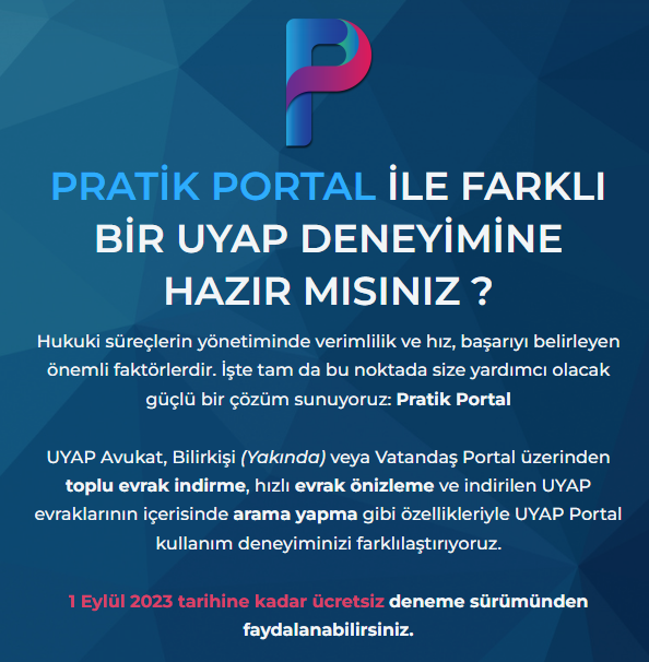 PiTechKurumsal's tweet photo. Avukatların Yanındayız!

Avukatların yaşadığı ekonomik sıkıntılar devam ederken ve AAÜT de henüz güncellenmemişken bir gider kalemi de biz olmak istemedik.

Pratik Portal yazılımını 1 Eylül 2023 tarihine kadar ücretsiz sunmaya karar verdik.

Hemen deneyin: https://t.co/ISRO6BDVxl https://t.co/7m2d6YIOz6