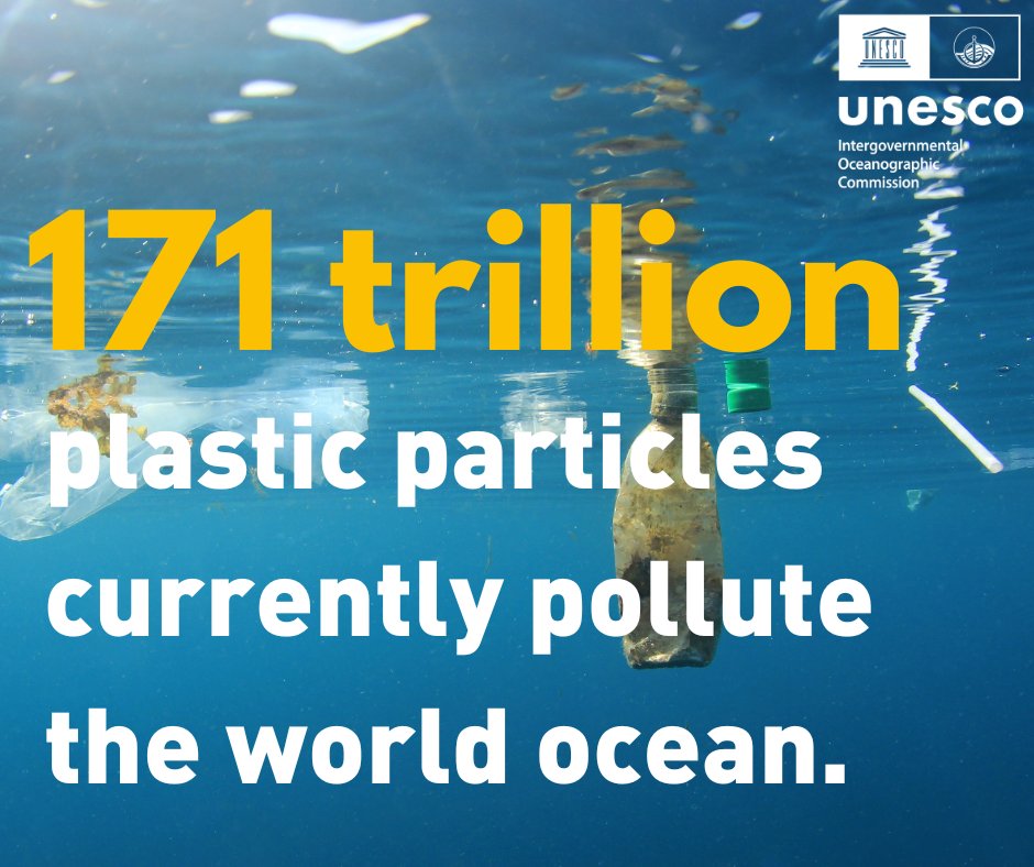 #SavvySaturday 

😱 Did you know that ​​the world’s #ocean is polluted by a “plastic smog” made up of an estimated 171 trillion plastic particles that if gathered would weigh around 2.3 million tons? 

More on our work on marine plastics 👉 ioc.unesco.org/en/topics