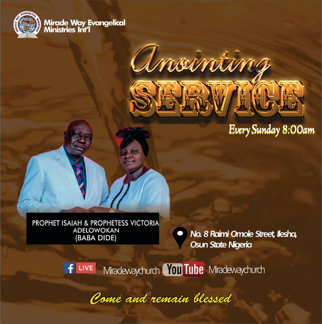 miraclewayng's tweet photo. @miraclewaychurch
#annointingservice
Join us every Sunday https://t.co/wLTpr3wU6X
