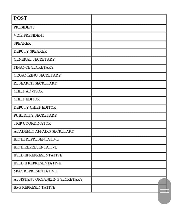 JUST IN:
Call for nominations for the 53rd MUCS cabinet. (Makerere university chemical society).
Deadline: 4th August 2023.
Check below for details.
Agaba Geofrey -52nd Chief editor.