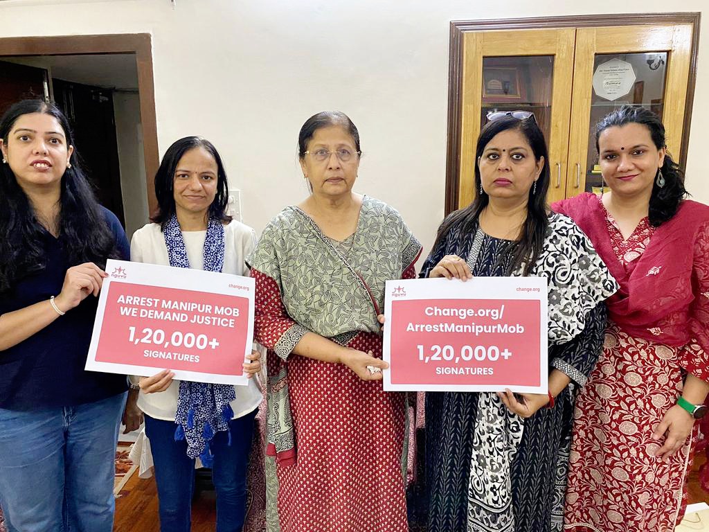 'Discussed #Manipur and received the petition from #SheCreatesChange community change.org/ArrestManipurM… signed by 1.2 lakh citizens.'
- Dr. Fauzia Khan ( Rajya Sabha MP)
@nguvucollective @changeorg_India @NCPspeaks @PawarSpeaks @supriya_sule @DrFauziaKhanNCP