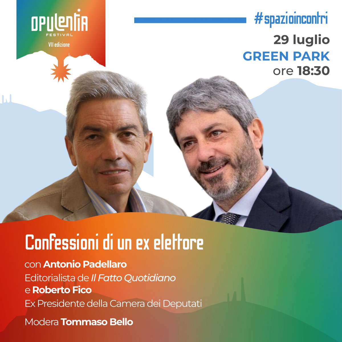 Ci vediamo più tardi all’#Opulentia Festival a #Cervinara in provincia di Avellino per un confronto con <a href="/a_padellaro/">Antonio Padellaro</a>. Appuntamento alle 18.30 al Green Park.