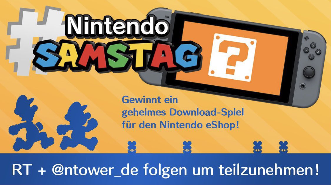 Herzlich Willkommen zum #NintendoSamstag in der KW 30/2023.

🎮 Retweete diesen Beitrag
👾 Folge <a href="/ntower_de/">ntower – Dein Nintendo-Onlinemagazin</a>

Erhalte somit die Chance ein geheimes #NintendoSwitch-Spiel aus dem #NintendoeShop zu gewinnen. #Giveaway #Gewinnspiel