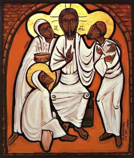 cylch_y's tweet photo. Mae'r Eglwys yn cofio'r Saint Mair, Martha a Lasarus heddiw, cyfeillion yr Iesu
Daeth Iesu i Fethania, lle'r oedd Lasarus yn byw, y dyn yr oedd wedi ei godi oddi wrth y meirw. Yno gwnaethpwyd iddo swper; yr oedd Martha yn gweini. Ioan 12:1-2 https://t.co/KLywwGdVUB