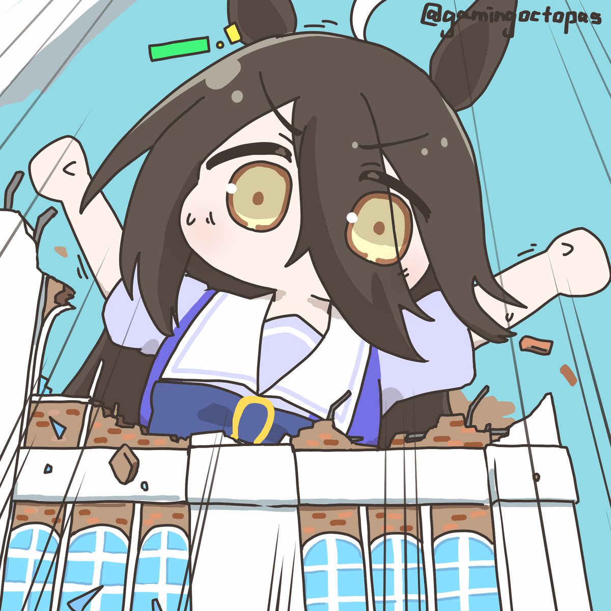 gamingoctopas's tweet photo. あまりの暑さにうっか���謎の飲み物を飲んでしまったカフェ
#ウマ娘 https://t.co/Zvoe3UOQuv