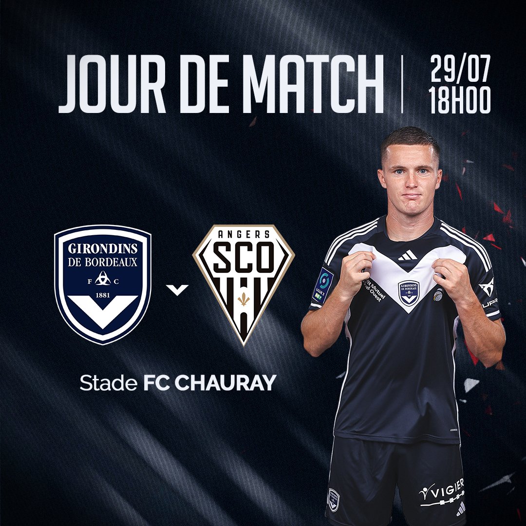 girondins's tweet photo. Jour de match ! 🔵⚪

Nouveau match de préparation contre @AngersSCO ce soir à 18h ! #FCGBSCO https://t.co/WZRWTgFQB9