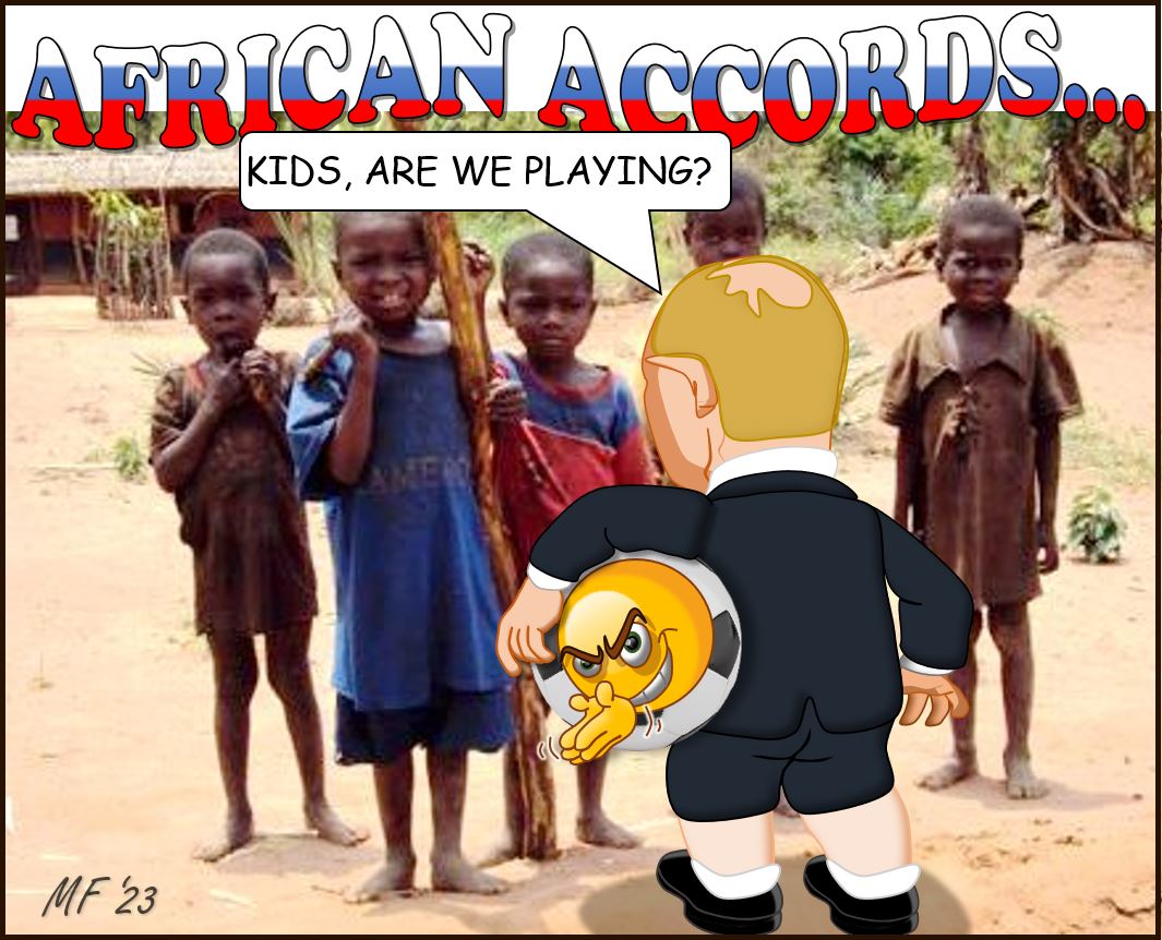 Satiracida's tweet photo. AFRICA SUMMIT - Putin Pledges to Boost Russia’s Africa Ties as He Blasts Rivals https://t.co/zIPvsF2eIb