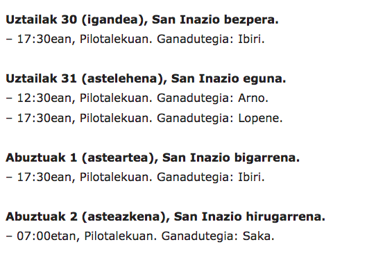 ZezenBeltzAzp's tweet photo. San Inazio festetan kaleko zezenean bigantxak izango dira aurten, 16  urtetik gorako lagunentzat. Bost saio izango dira lau egunetan,  uztailaren 30ean, San Inazio bezperan hasita. Hemen egitaraua: https://t.co/PMXIFAV3wI