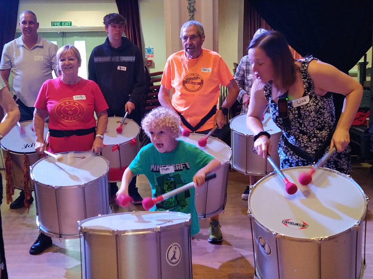 CumbriaDeaf's tweet photo. Thanks to @lakesmusic for planning several events that are for, led by or feature music written by deaf people. It truly inspired others to see the possibilities, not the barriers. 

Great drumming workshop with Drum Nation at @corohall #Ulverston #BSL

The joy of music 👇😁🥁👍 https://t.co/qAi9GYSUTr