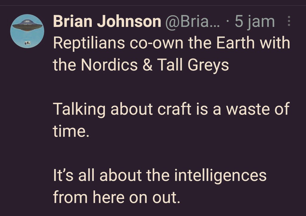 Yes. Pembahasan topik ini akan segera bergeser; dari pesawatnya, ke siapa saja makhluk-mahkluk pengendaranya..