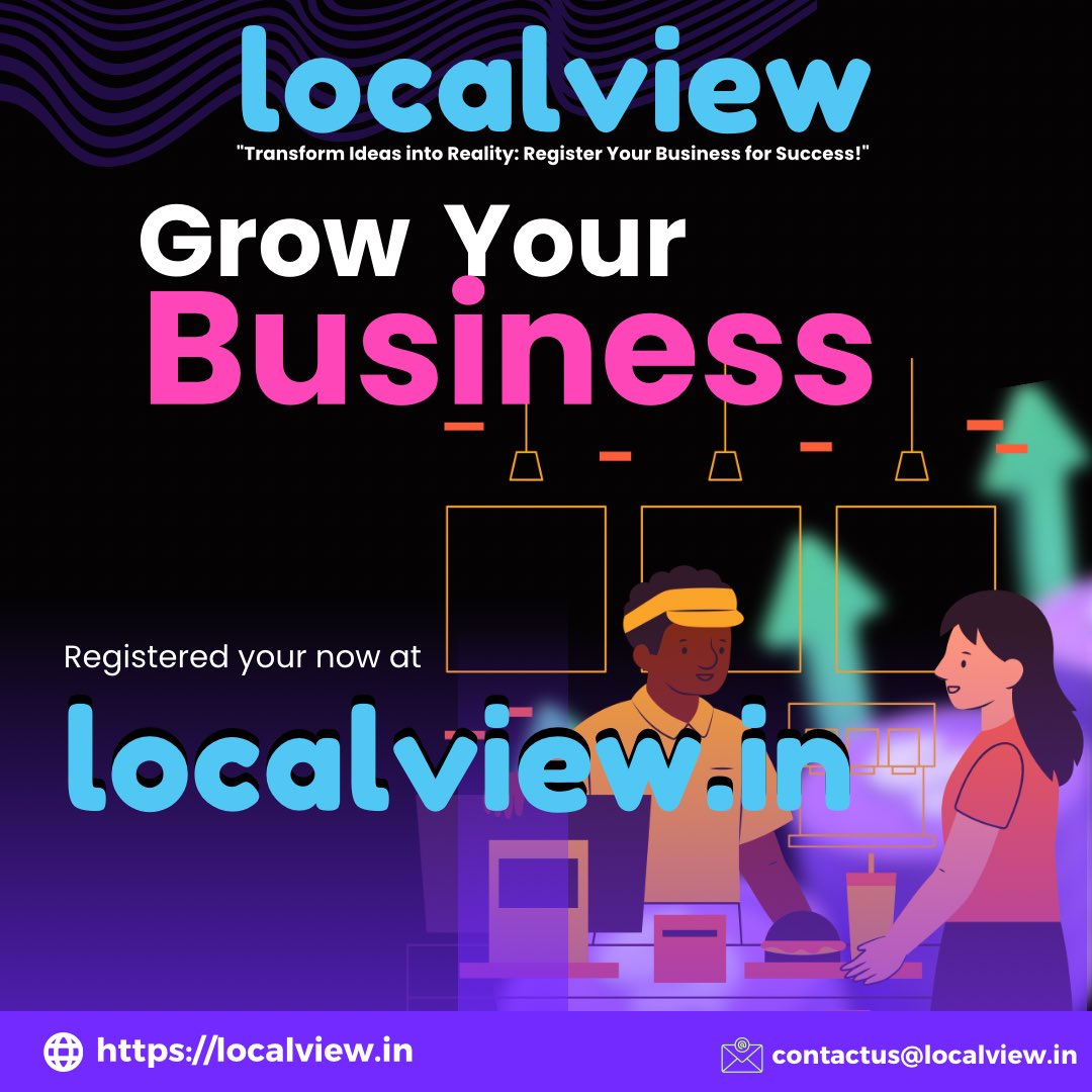 LocalviewIn's tweet image. LocalView: Elevate business success with increased local visibility, geotargeted marketing, real-time updates, positive reviews, and data-driven insights. Engage with the community and thrive! #localview