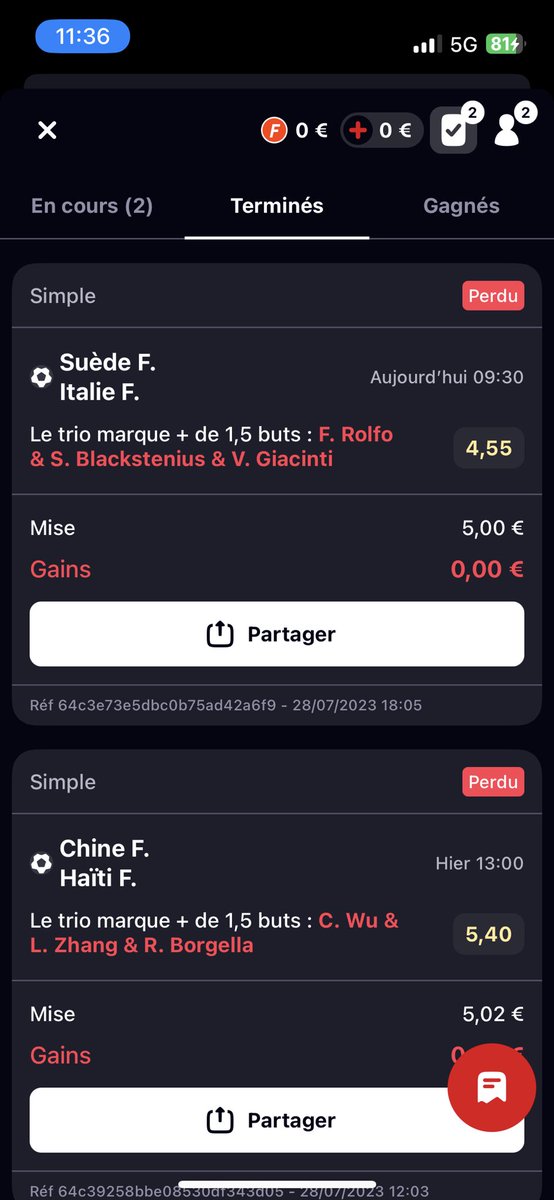 Dessspacitoooo's tweet photo. @Betclic vous pouvez m’expliquer svp ??? Comment ça il est pas valide ? https://t.co/tgd5NDpatQ