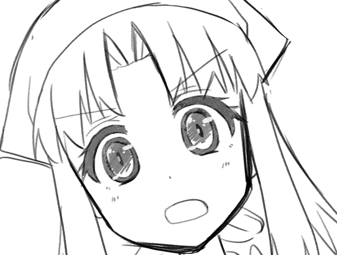 今日の先行版下書き!割烹着さっちゃん再び(゜□、゜)