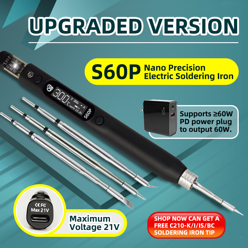 SequreCompany's tweet photo. 📣UPGRADED VERSION  S60P  Nano Precision Electric Soldering Iron
✔️Maximum Voltage 21V
✔️Supports ≥60W PD power plug to output 60W
✔️Available in Chinese, English, and Russian
Get More👉https://t.co/j6D71GihvF https://t.co/NF3SRDGlne
