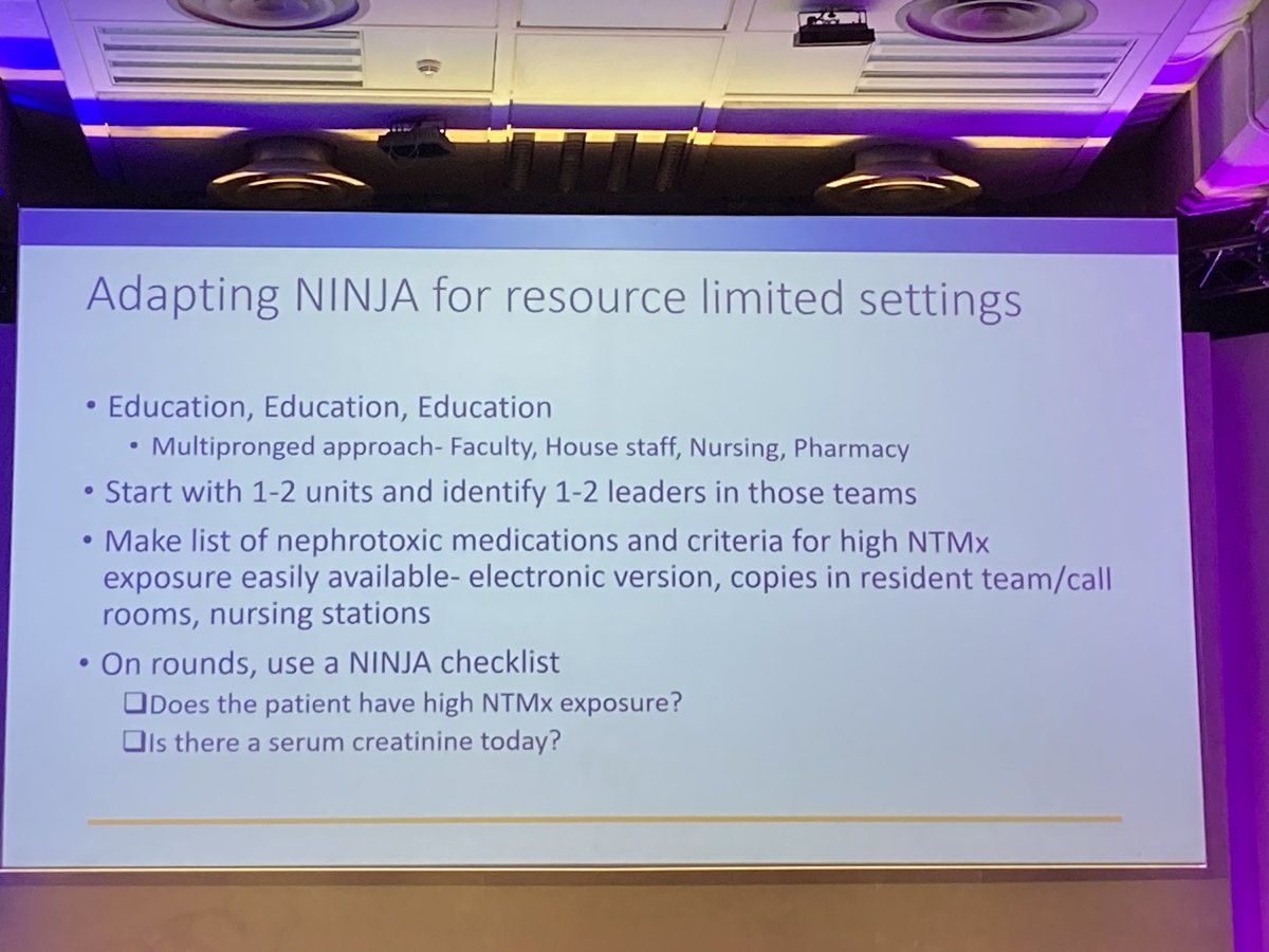 mollmc1's tweet photo. Thought provoking talk on QI projects in NINJA &amp; how to prevent drug induced AKI @CritCareNephPed #CCNCLondon2023 
Do we need to be more NINJA
 @EMEESYkidney @PCCUatNCH @AndyWignell ? https://t.co/p3FhDUfGnx