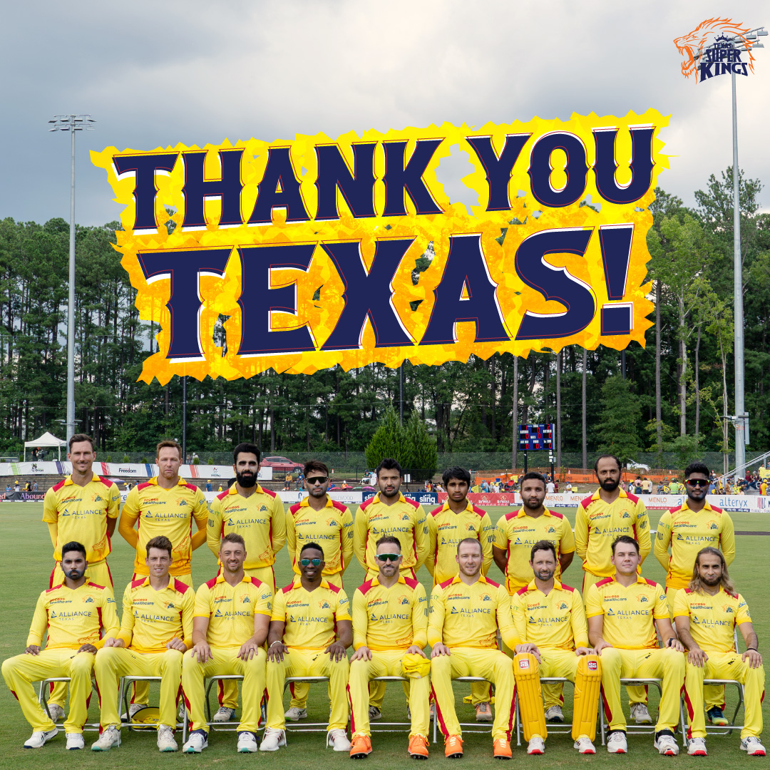 Thank you for all the #Yellove memories! 💛

#WhistleForTexas 
#MajorCricketLeague