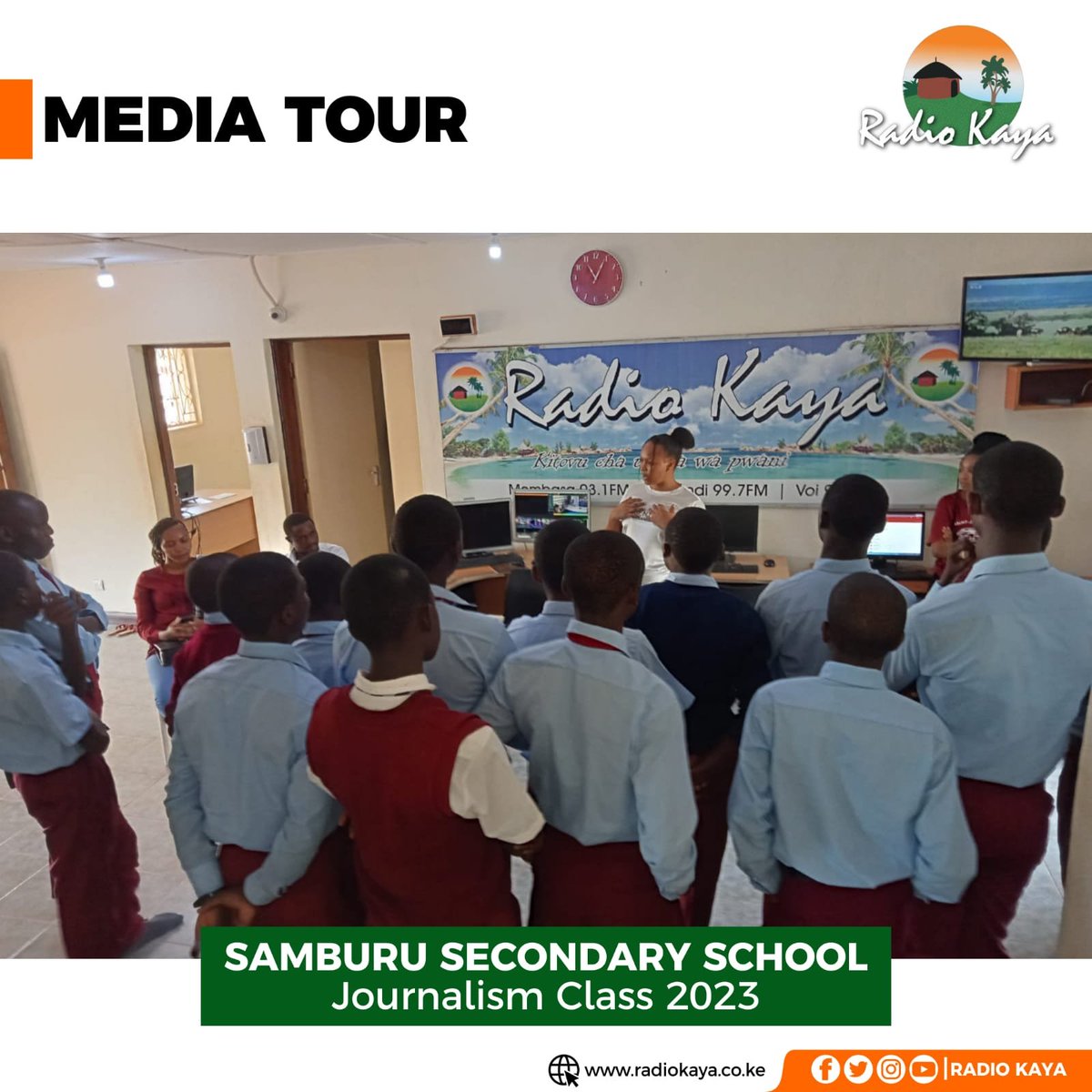 RadioKaya's tweet photo. #mediatour
#journalismclass
#SamburuSecondarySchool
#talent
#Motivation https://t.co/j6bBN5KWIe