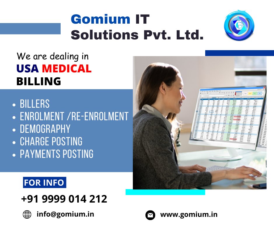 🏥 Ensuring seamless healthcare revenue management and accurate medical billing services! Your trusted partner in delivering financial stability for medical practices. 💙 #medicalbilling #healthcarerevenue #trustedpartner #gomium #jrpindia